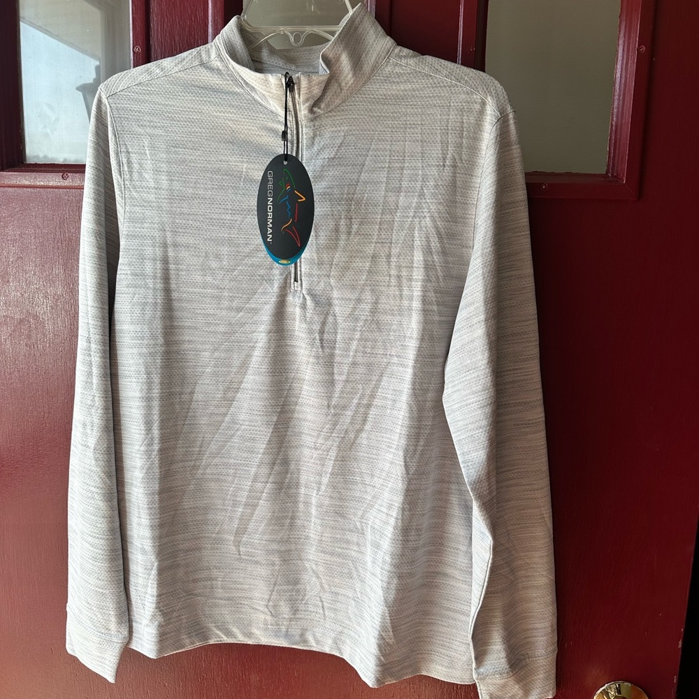 Greg Norman Collection Light Gray Pullover
